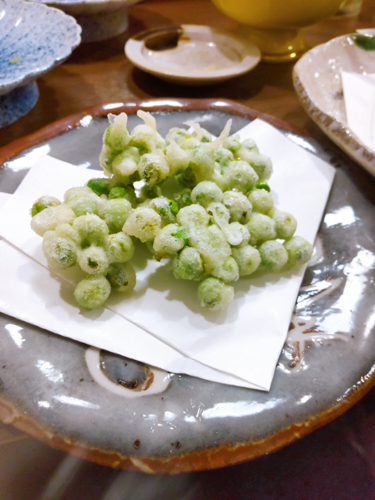 一品料理 わくら、豆の天ぷら